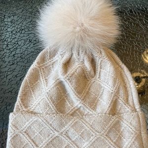 Gorgeous Cashmere and authentic fox hat